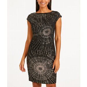 Ali Ro Celestial Star Print Dress Size Small EUC